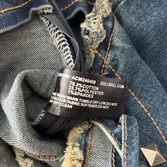 Dolls Kill Current Mood Misunderstood Tendencies Maxi Denim Skirt Size XXS - Picture 15 of 16